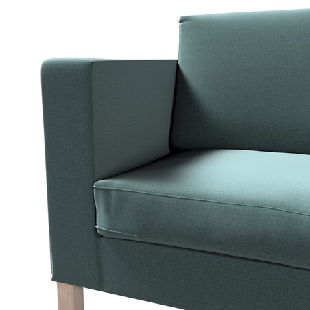 Pokrowiec na sofę Karlanda rozkładaną, krótki, zgaszony szmaragd - welwet, 180 x 93 x 66 cm, Ingrid