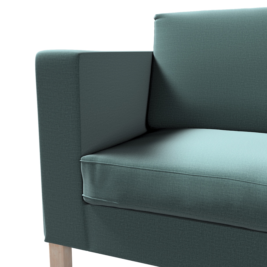 Pokrowiec na sofę Karlanda rozkładaną, krótki, zgaszony szmaragd - welwet, 180 x 93 x 66 cm, Ingrid