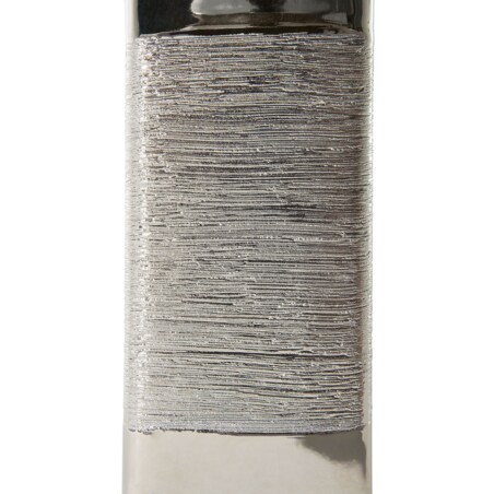 Lampka nocna porcelanowa srebrna ONYX