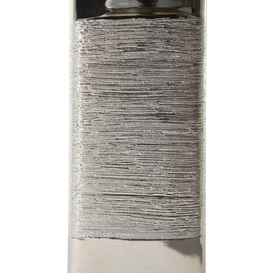 Lampka nocna porcelanowa srebrna ONYX