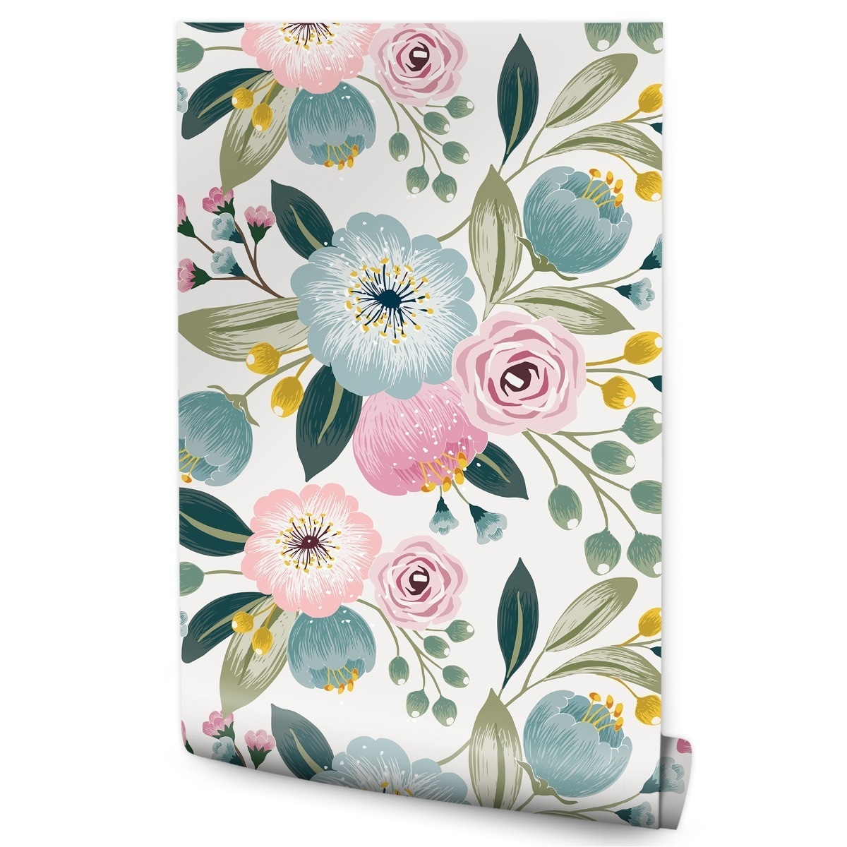 Tapeta Kolorowe KWIATY Liście Rośliny Natura