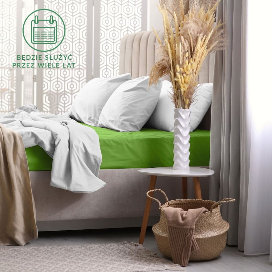 Prześcieradło frotte z gumką 90x200 kolor kaktus