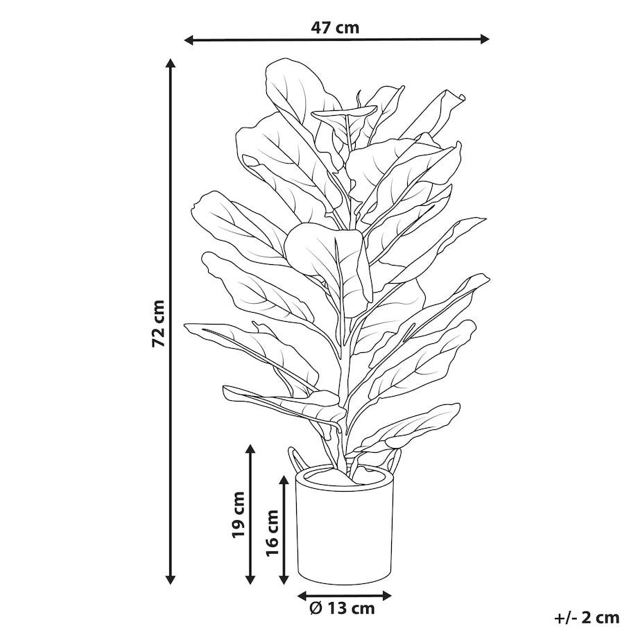Sztuczna roślina FIDDLE LEAF TREE 72 cm Zielony