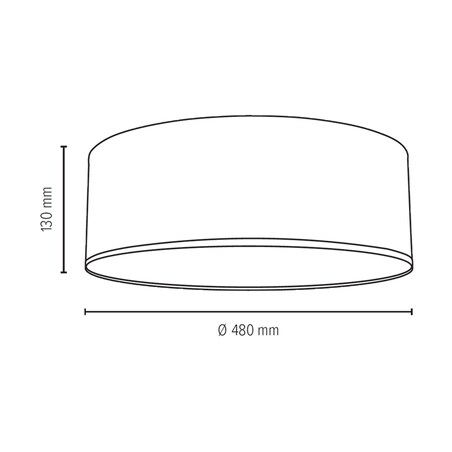 Lampa Sufitowa BRITOP Lighting 1xLED 30W Klasyczna Brązowa Tkanina, Polski Producent, 1 szt.