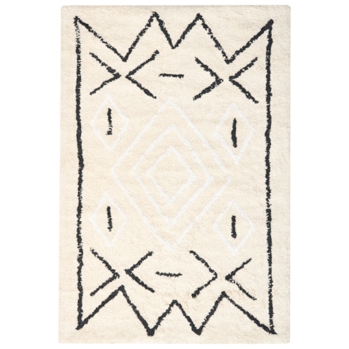 Dywanik łazienkowy UNTLA Jasnobeżowy 60 x 90 cm Bawełna