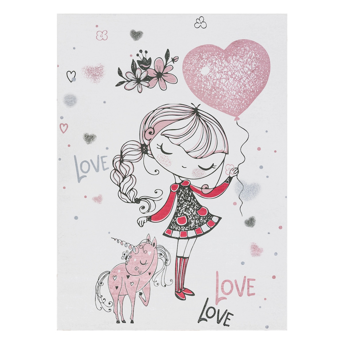 Dywan do prania BAMBINO 2644 Dziewczynka, 140x200 cm