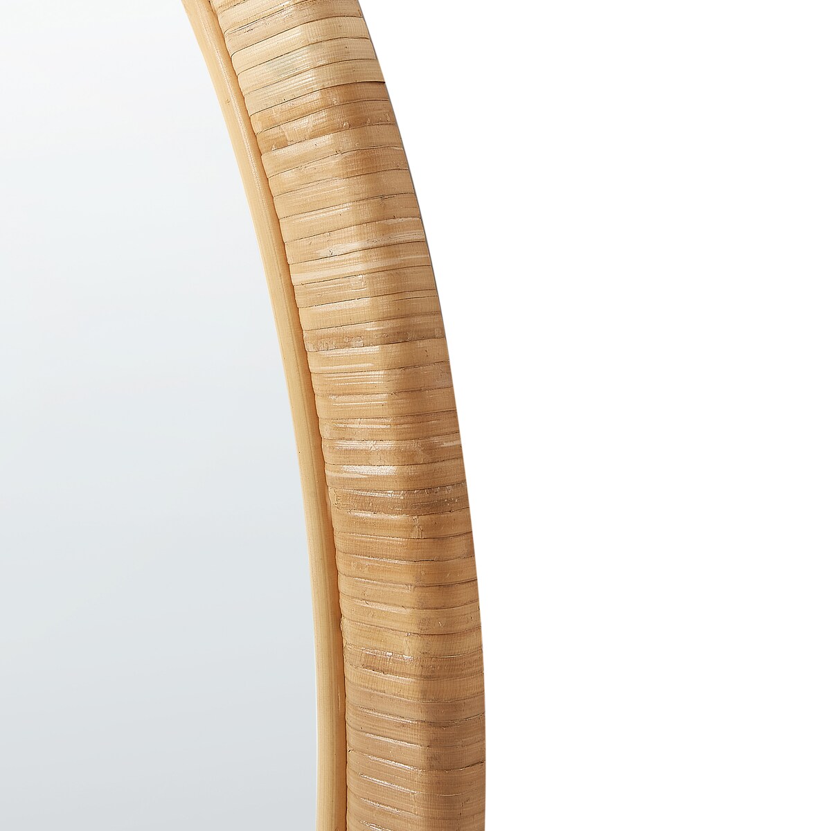 Lustro ścienne ANLEZY 80 cm 80 cm Rattan Naturalny