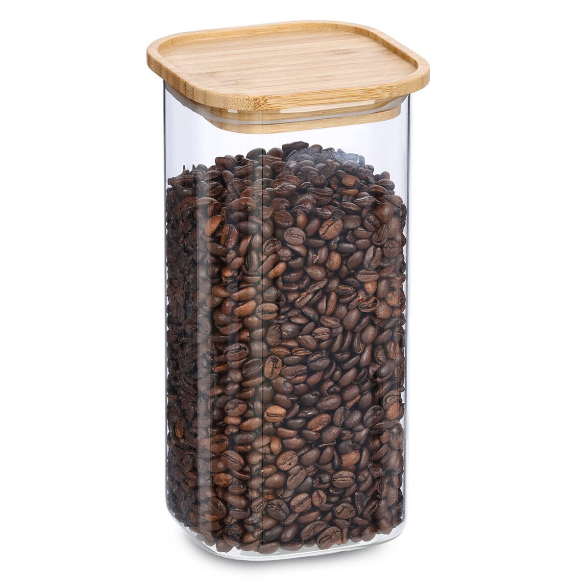 Soik z pokrywk bambusa, 1600 ml, 11 x 11 x 22 cm | home&you