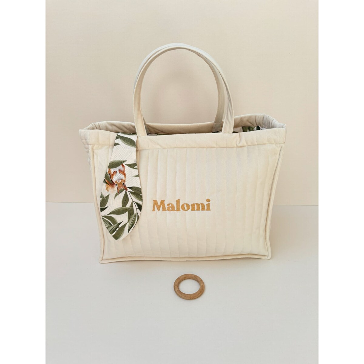 Pikowana torba do wózka Vanilla Cream