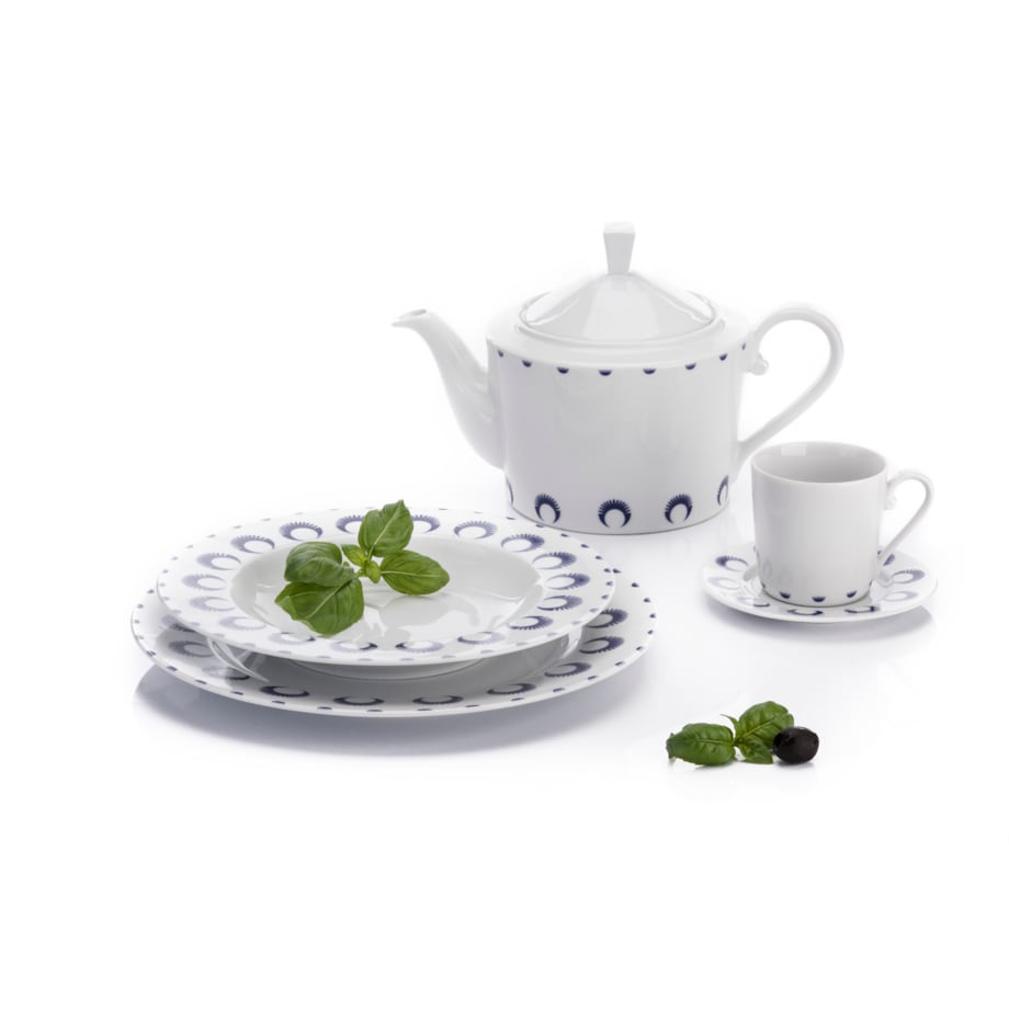 Zestaw obiadowo-kawowy dla 6 osób 30 el. Folk Fusion Polska G833