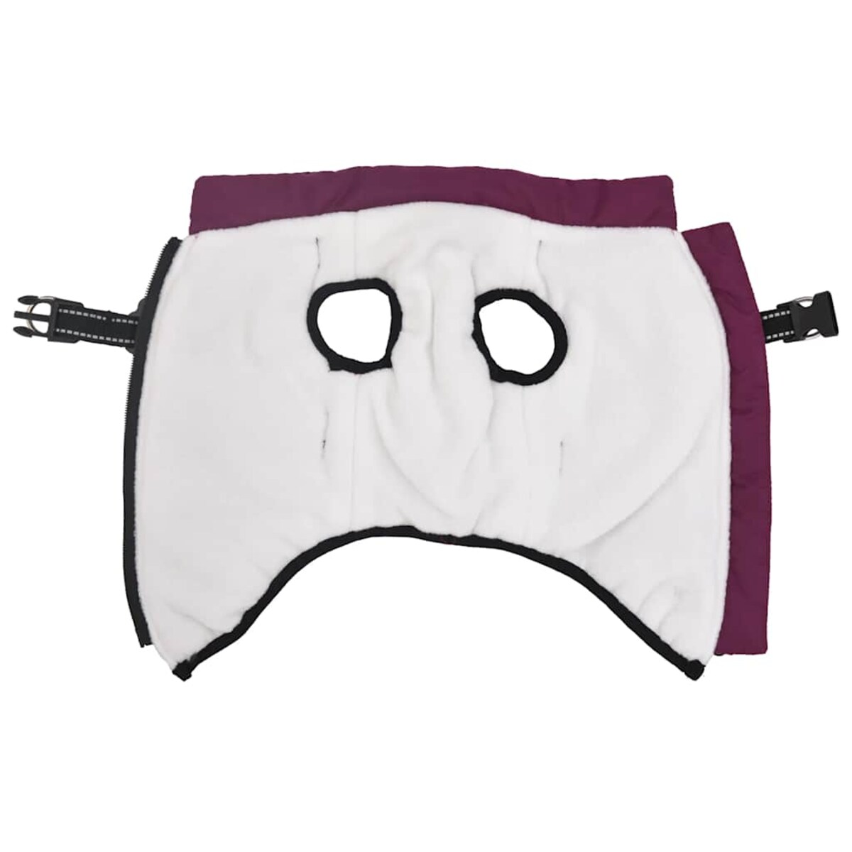 vidaXL Płaszcz dla psa z szelkami, wodoodporny, fioletowy, L28