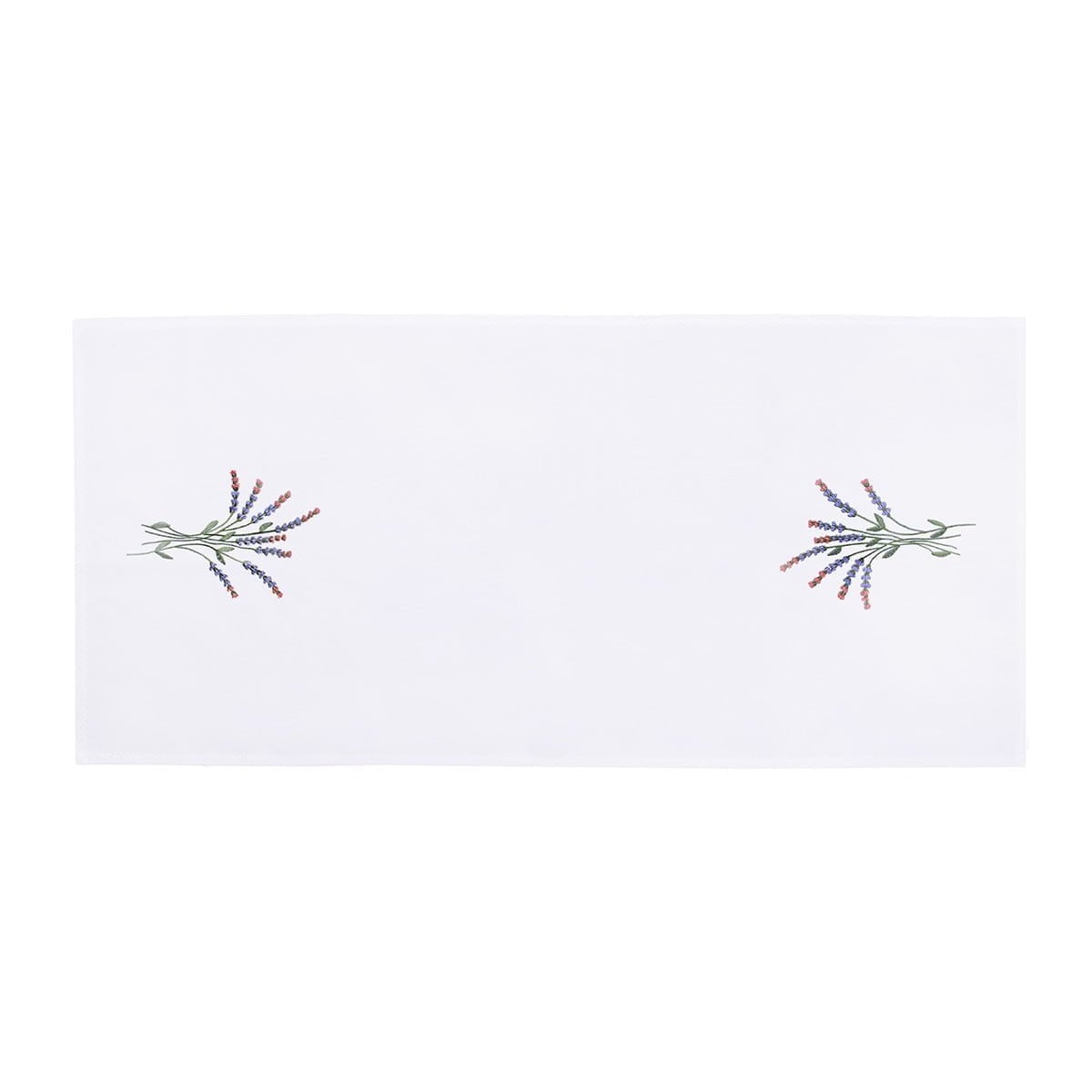 Konsimo LAVANDI Bieżnik plamoodporny, biały/zielony/czerwony/fioletowy