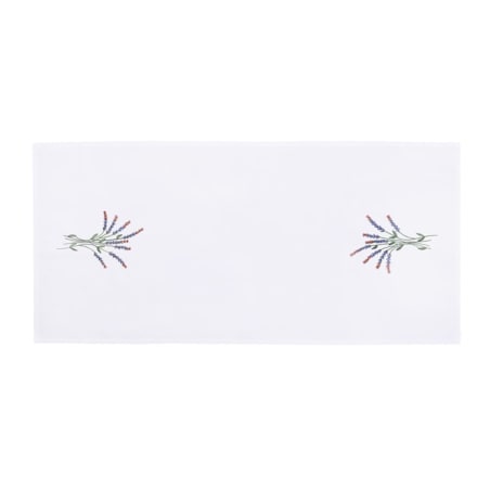 Konsimo LAVANDI Bieżnik plamoodporny, biały/zielony/czerwony/fioletowy