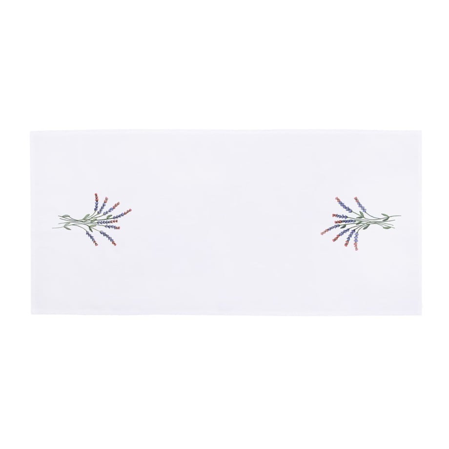 Konsimo LAVANDI Bieżnik plamoodporny, biały/zielony/czerwony/fioletowy