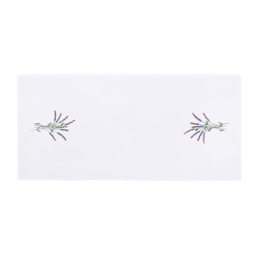 Konsimo LAVANDI Bieżnik plamoodporny, biały/zielony/czerwony/fioletowy