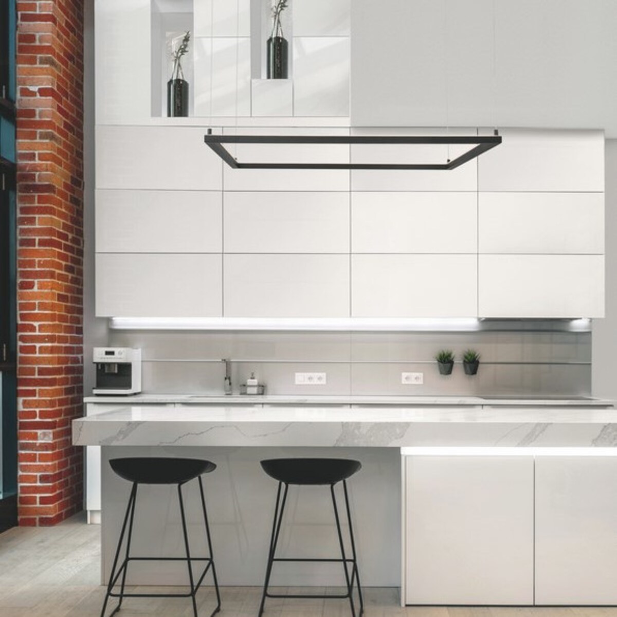 Minimalistyczna LAMPA wisząca JAEN LE41426 Luces Exclusivas metalowa OPRAWA ściemnialny ZWIS LED 50W 3000K kwadratowy czarny