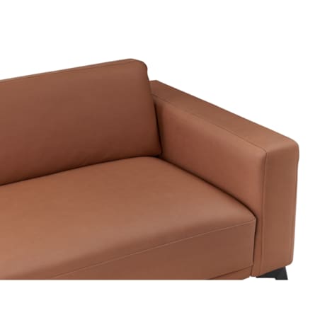 Sofa 3-osobowa ekoskóra brązowa ANGE