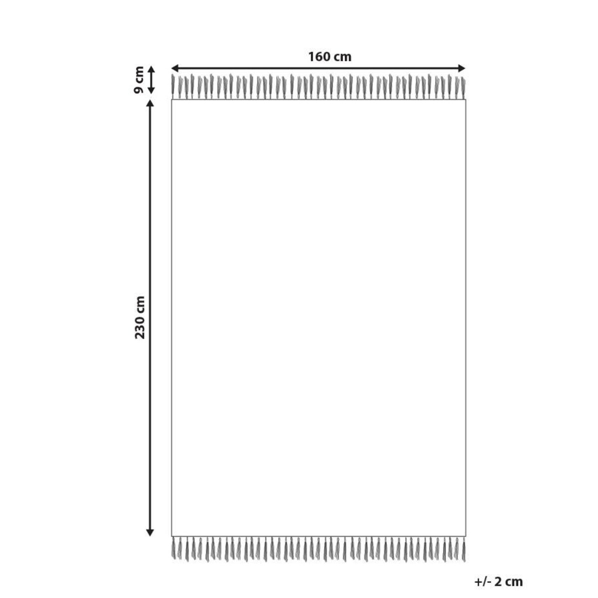 Dywan SILCHAR Beżowy 160 x 230 cm Bawełna