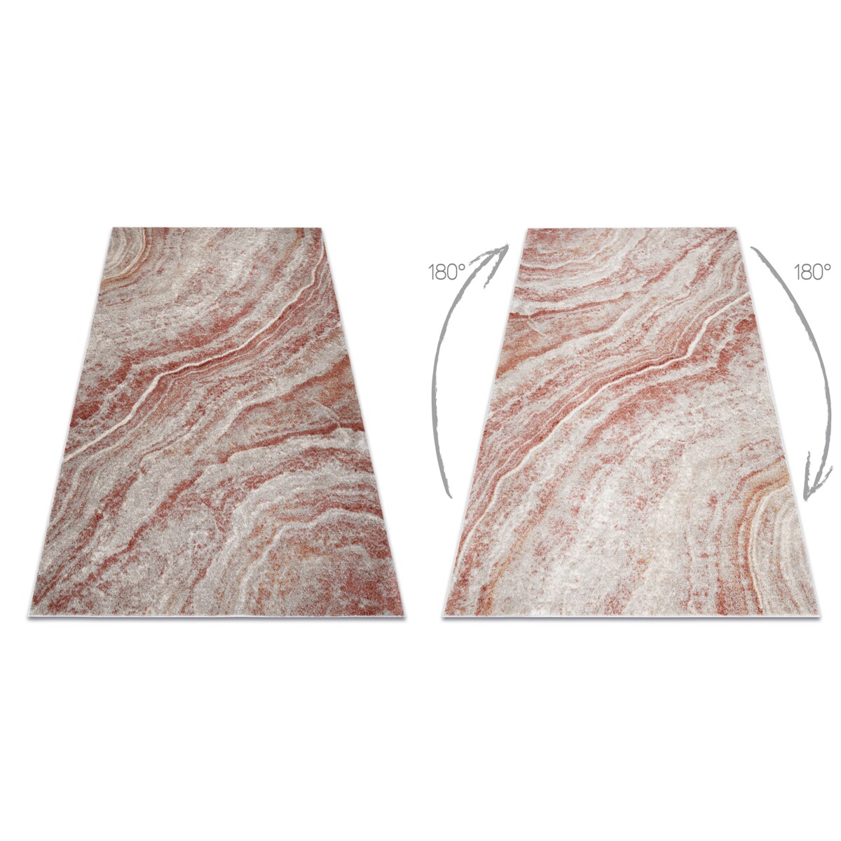 Dywan FUSION 9776 beż / terakota - 80x150 cm