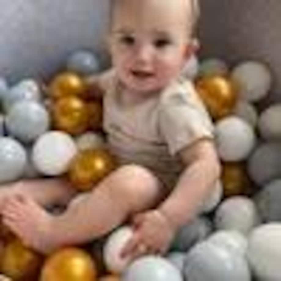 Basen z piłeczkami- angelove- jasnyróż/szary/białe