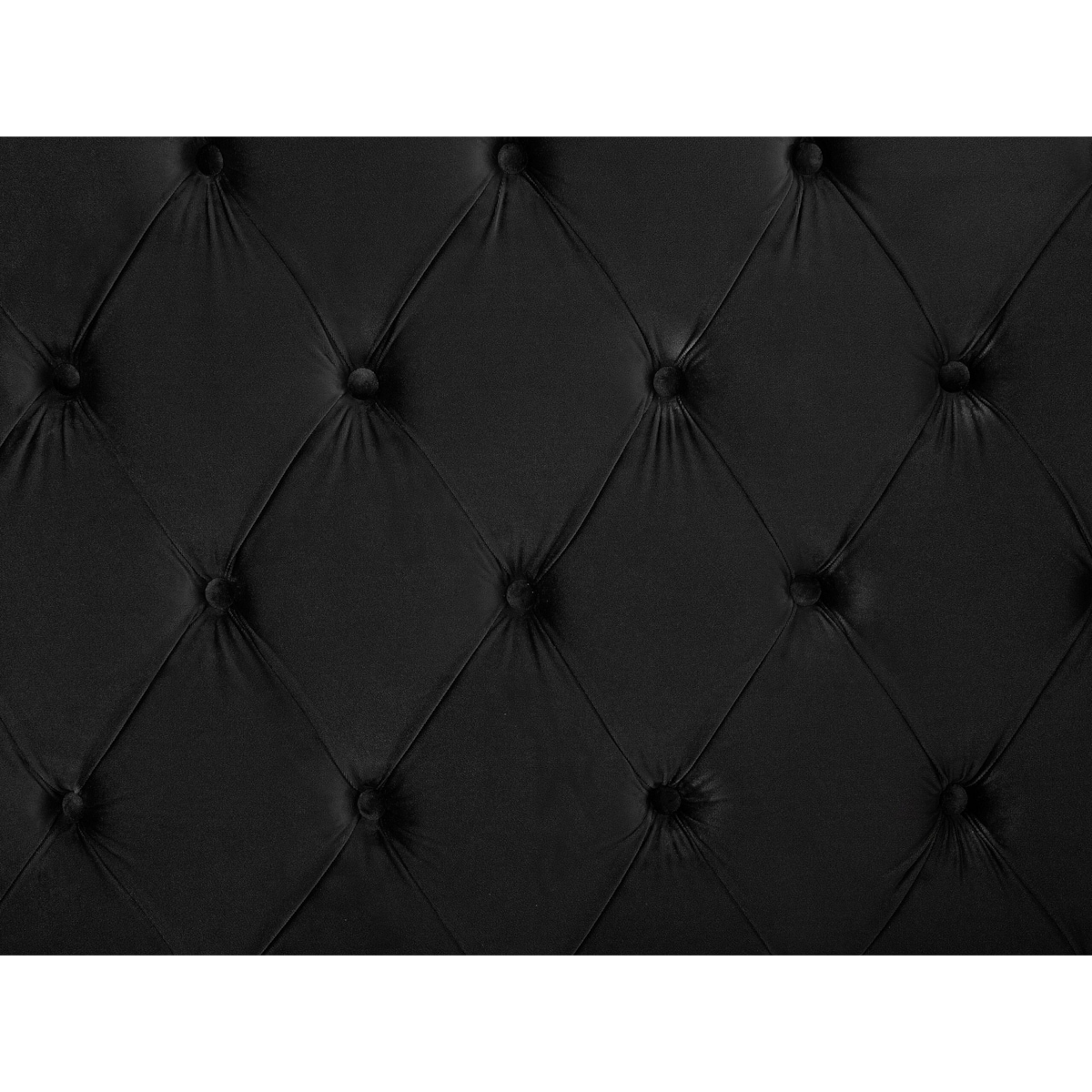 Łóżko Welur AYETTE 180 x 200 cm Czarny