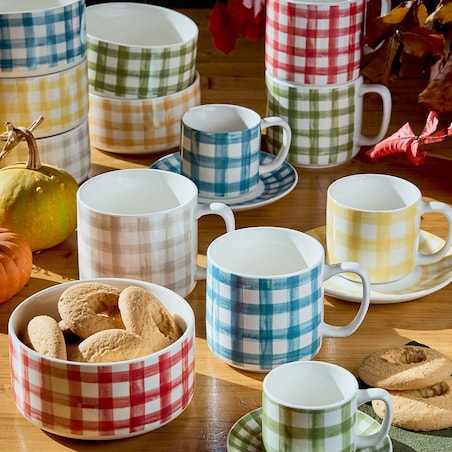 CALEDONIA KOMPLET 6 FILIŻANEK Z PODSTAWKAMI TEA 220 CC