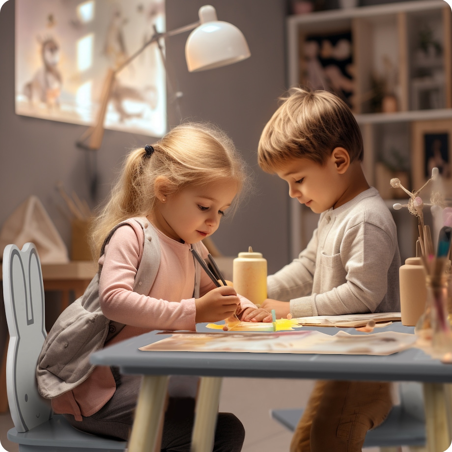 Stolik dla dzieci + 2 krzesełka, zestaw Ricokids RC-847