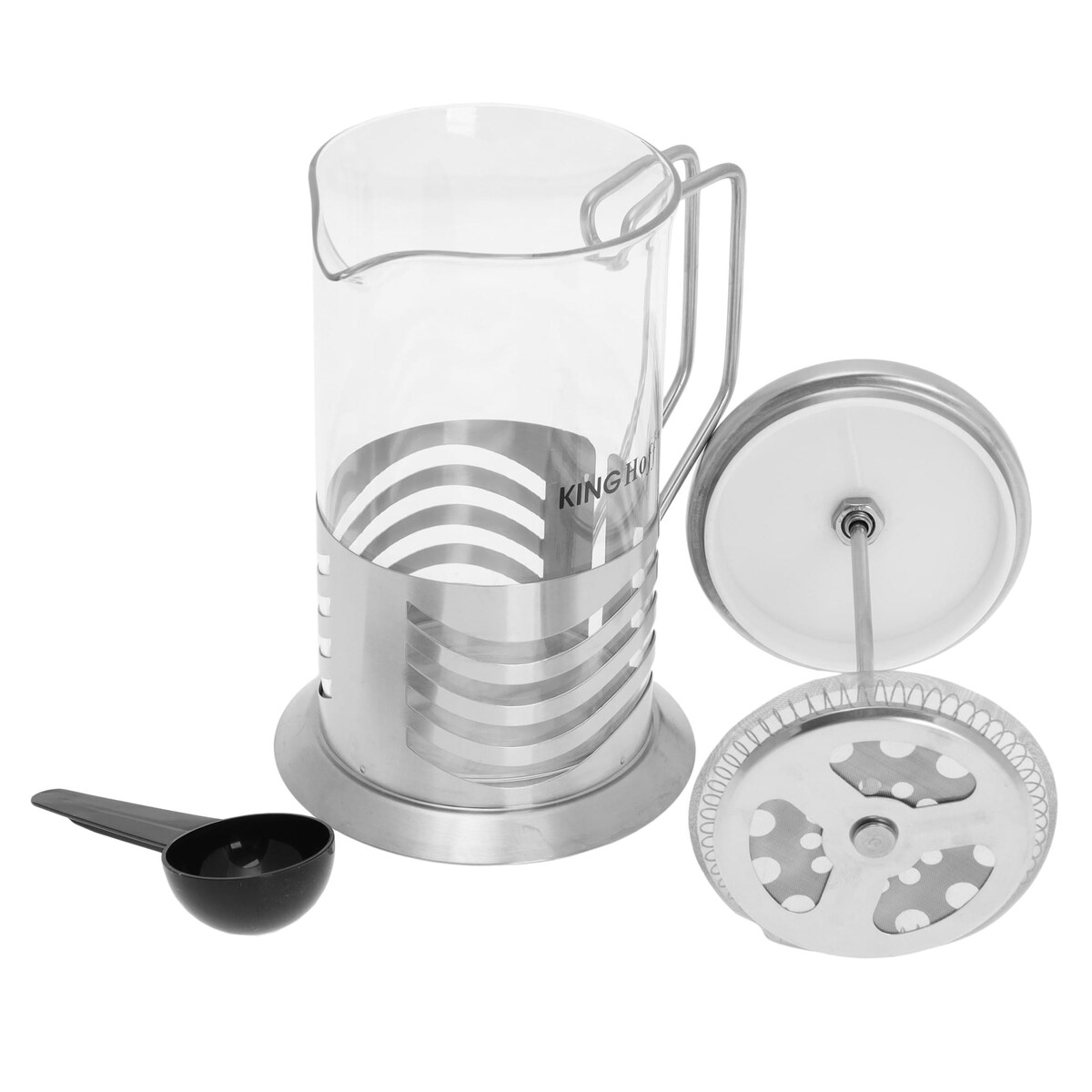 Zaparzacz tłokowy do kawy herbaty french press 600ml KINGHOFF