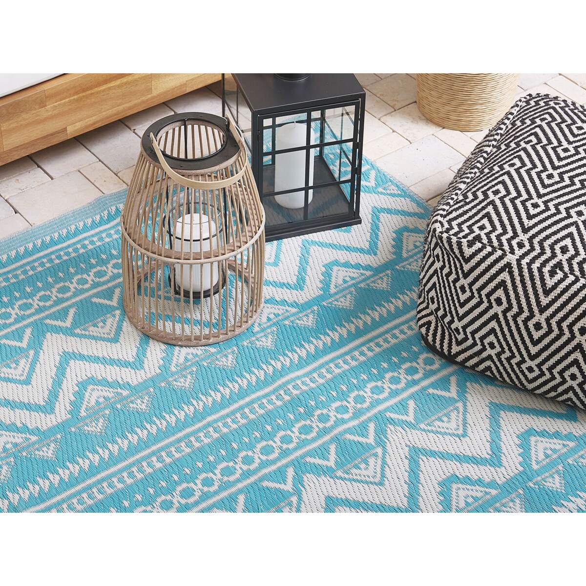 Dywan zewnętrzny 120 x 180 cm turkusowy NAGPUR