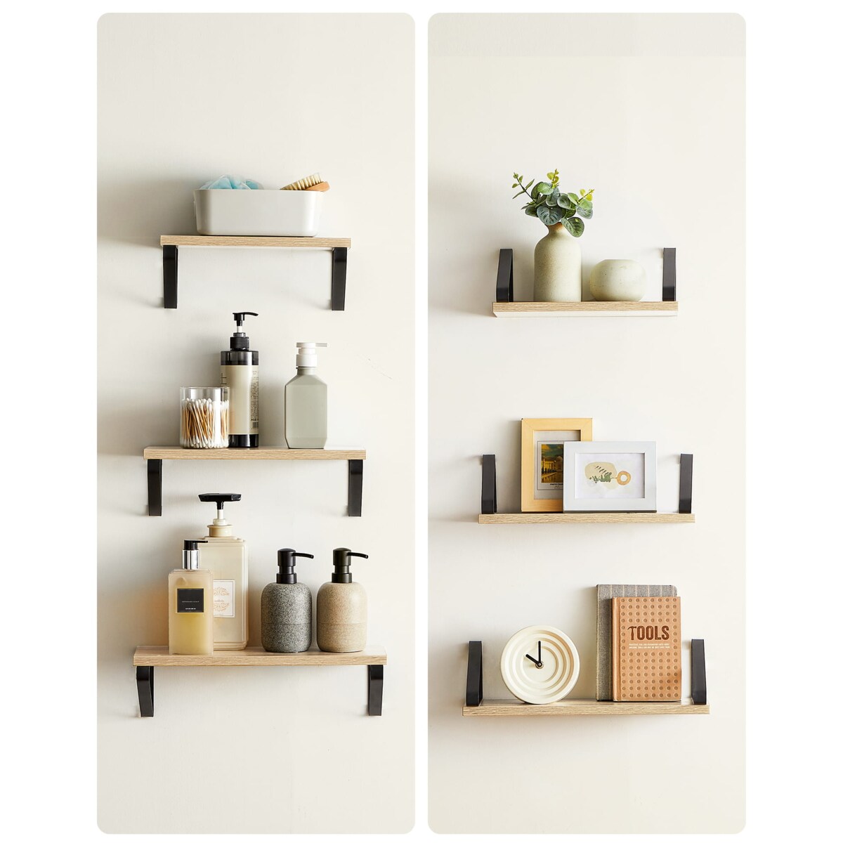 Półka Ścienna Wisząca Zestaw 3 Sztuki Sonoma