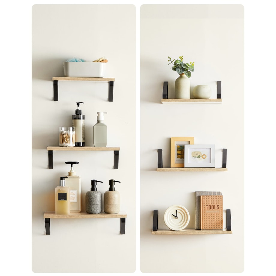 Półka Ścienna Wisząca Zestaw 3 Sztuki Sonoma