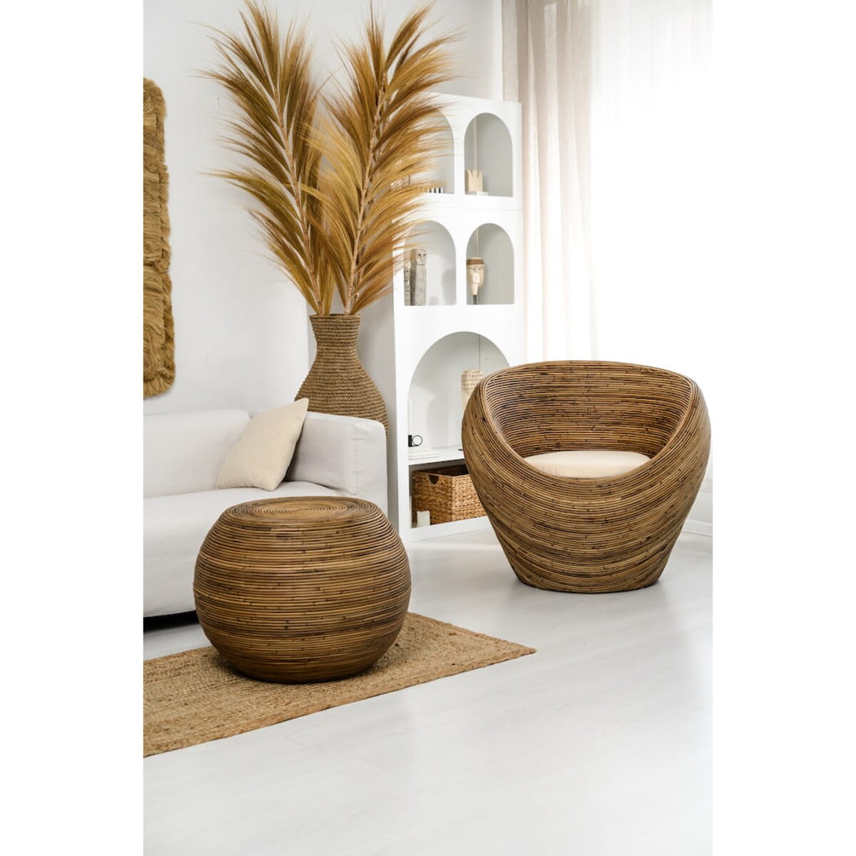 FOTEL RATTANOWY TEGAL CIEMNY