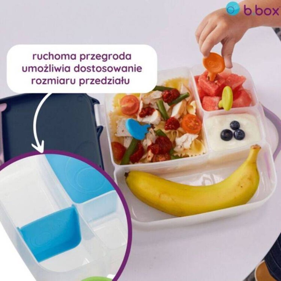 Lunchbox dla dzieci do szkoły - mini śniadaniówka z przegródkami Blue Blaze, b.box