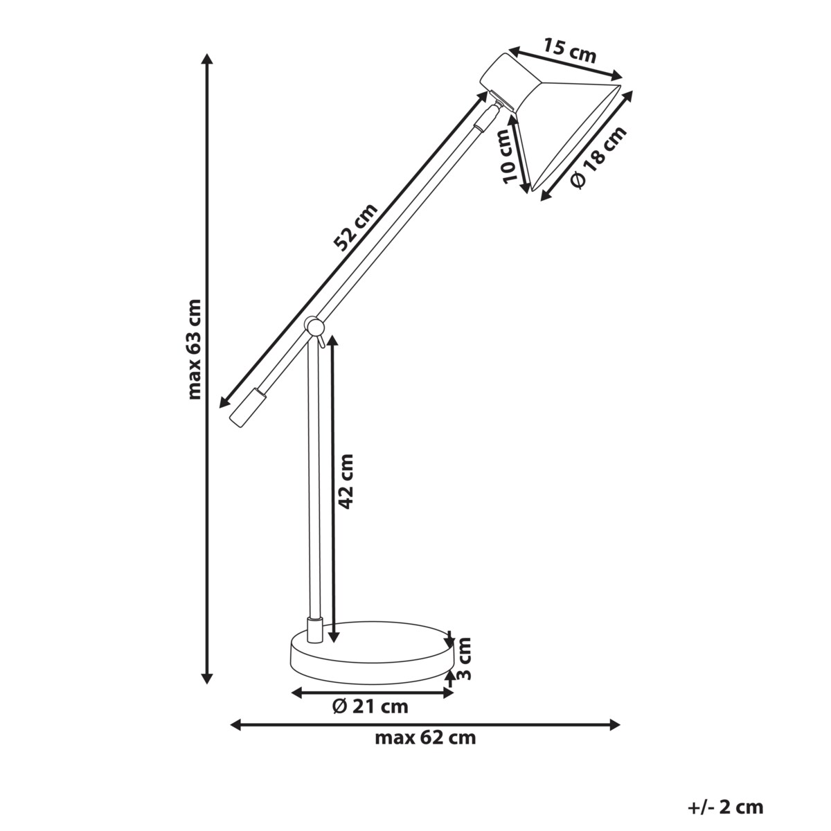 Lampa biurkowa PINKEEN Metal Złoty