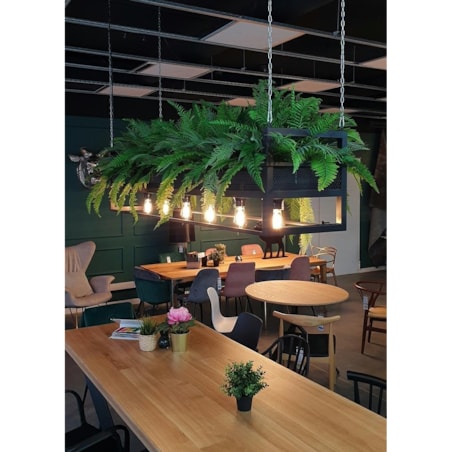 Wisząca lampa Semira OSW001005 kwietnik na łańcuchach srebrna