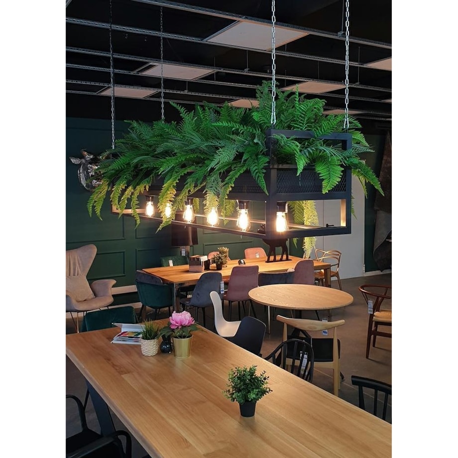 Wisząca lampa Semira OSW001005 kwietnik na łańcuchach srebrna