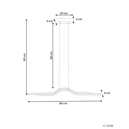Lampa wisząca LED metalowa biała HONGU