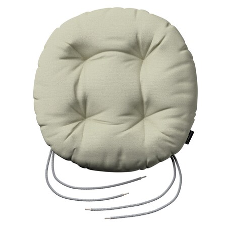 Poduszka na krzesło Adam, jasna oliwka, fi 40 x 8 cm, Loneta
