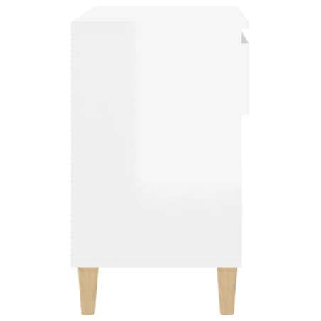 vidaXL Szafka na buty, wysoki połysk, biała, 70x36x60 cm