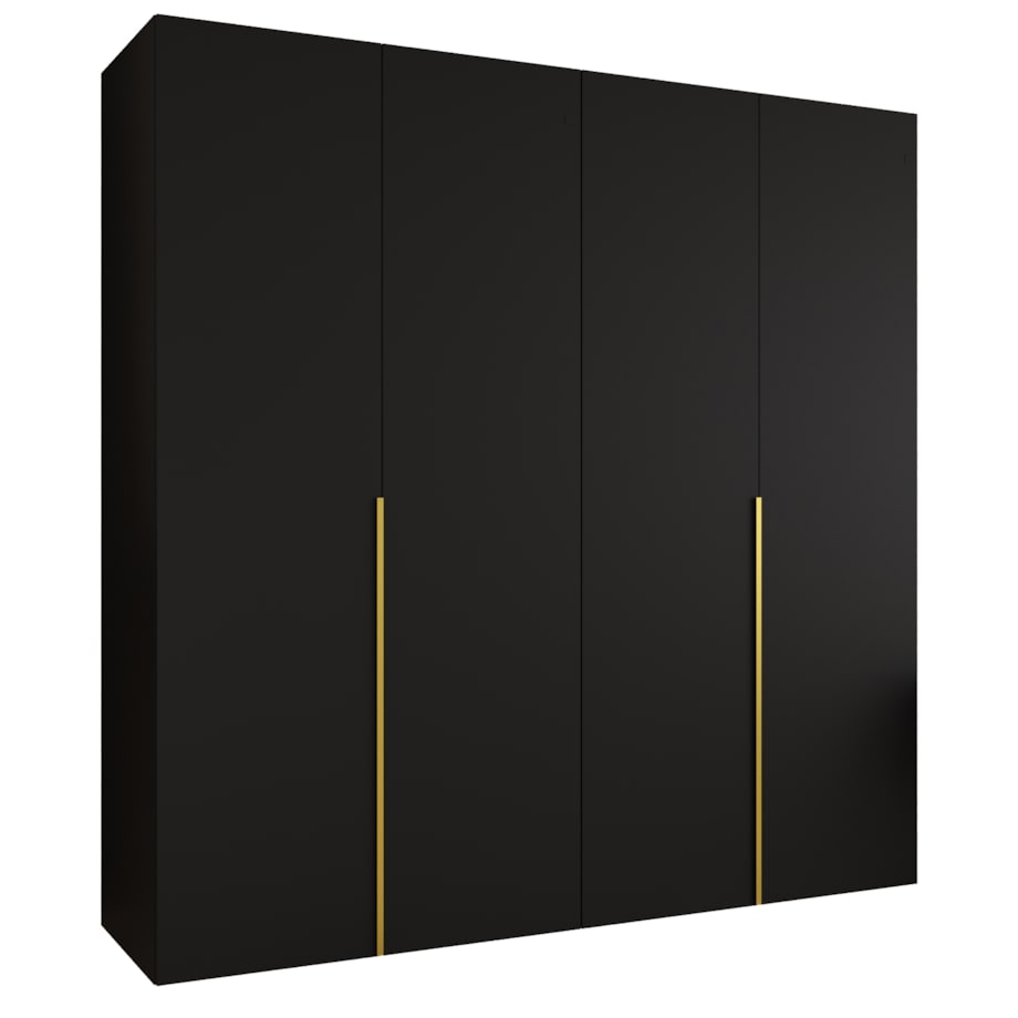 Szafa uchylna otwierana ALICANTE 1 200 wys. 202 cm Czarny + u. Złoty