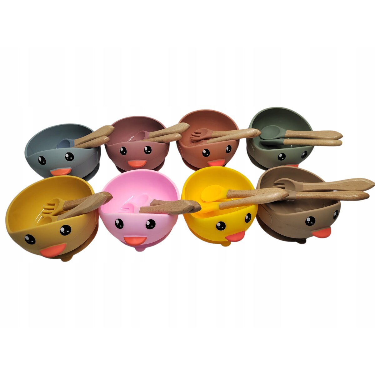 KUBEK do nauki picia silikonowy BIDON ze słomką rurka BLW SILIKON PREZENT