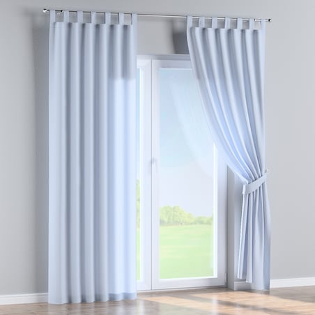 Zasłona na szelkach 1 szt. 130x260 pastelowy niebieski