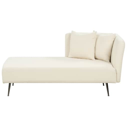 Szezlong boucle prawostronny biały RIOM