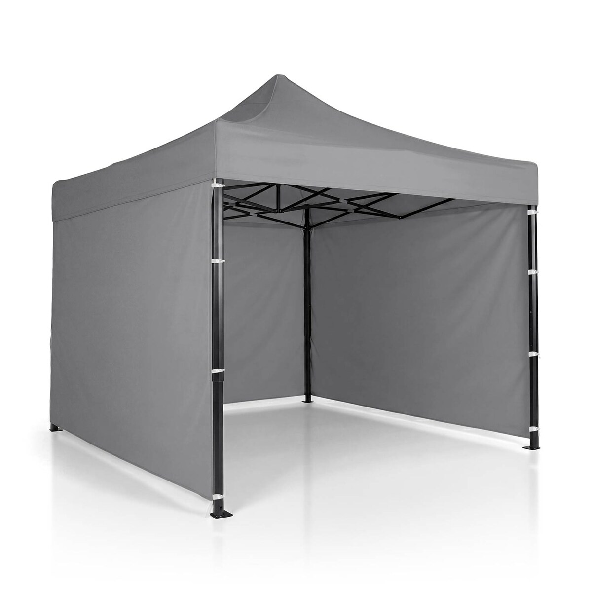 Pawilon ogrodowy Plonos PL-300 altana namiot handlowy imprezowy 3x3x3m 3 ściany szary