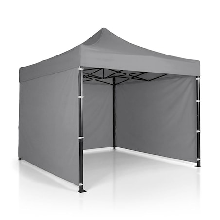 Pawilon ogrodowy Plonos PL-300 altana namiot handlowy imprezowy 3x3x3m 3 ściany szary