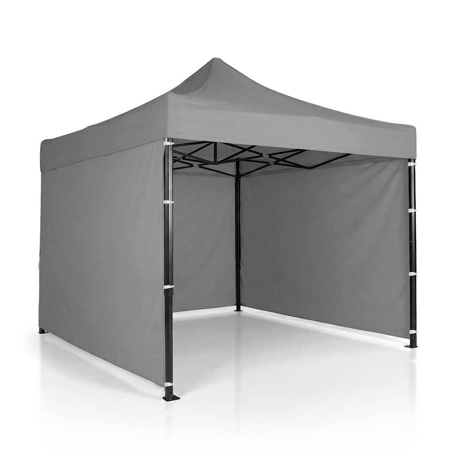 Pawilon ogrodowy Plonos PL-300 altana namiot handlowy imprezowy 3x3x3m 3 ściany szary