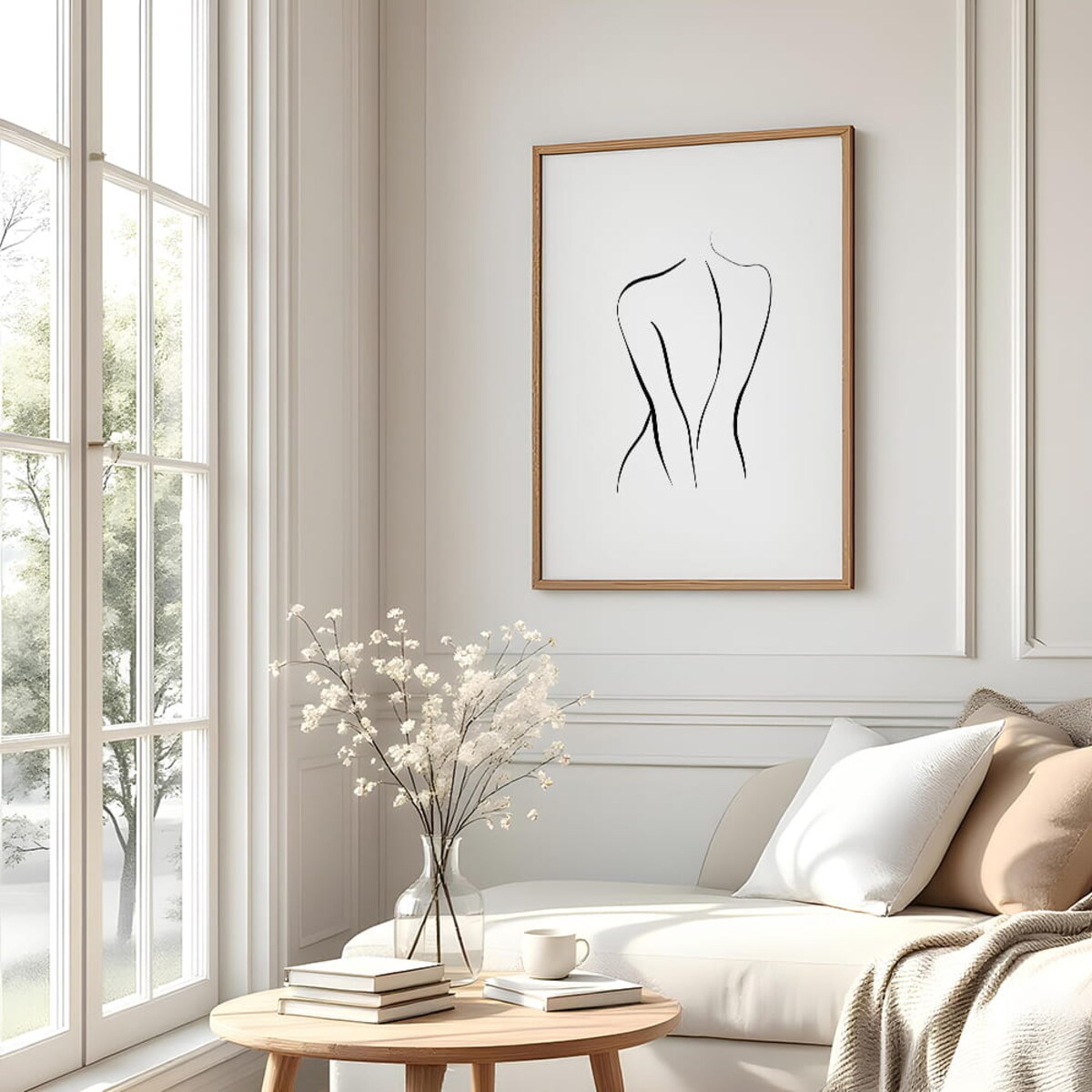 plakat line art mystery lady 4 50x70 cm