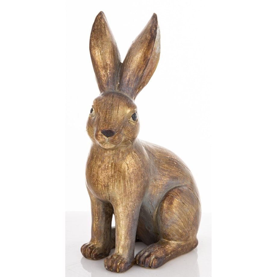 Dekoracja - złoty królik 24x10x15 cm ANNORA-3