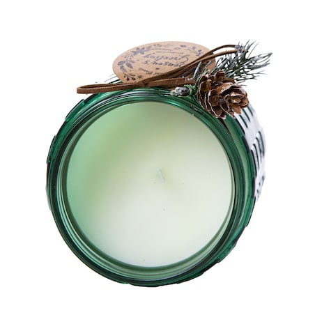 Świeczka Zapachowa Świeca Świąteczna Zapach Drzewny Dekoracja Zielona