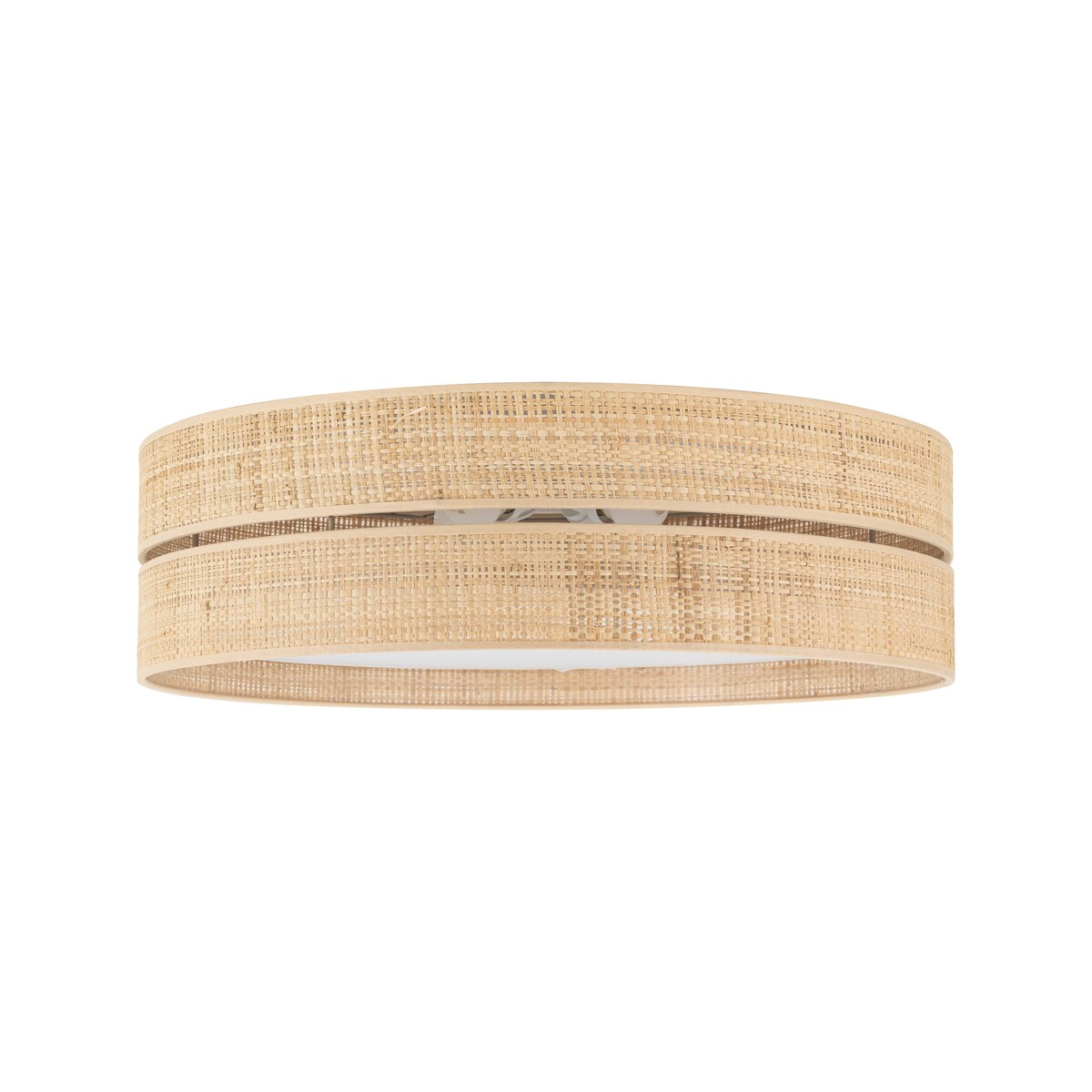 Lampa sufitowa TK Lighting CALMA 600 60 cm boho biała/rafia 4xE27 do salonu sypialni